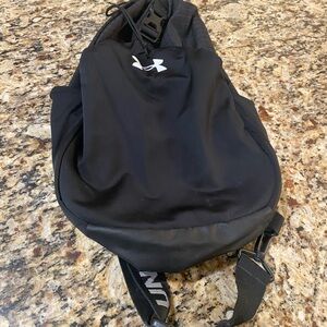 Under Armour Drawstring Black Sling Bag Backpack